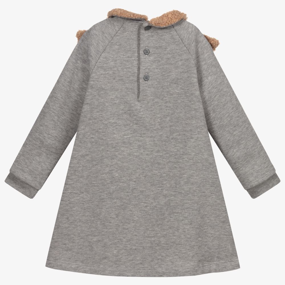 Il Gufo-Grey Cotton Jersey Dress | Childrensalon Outlet