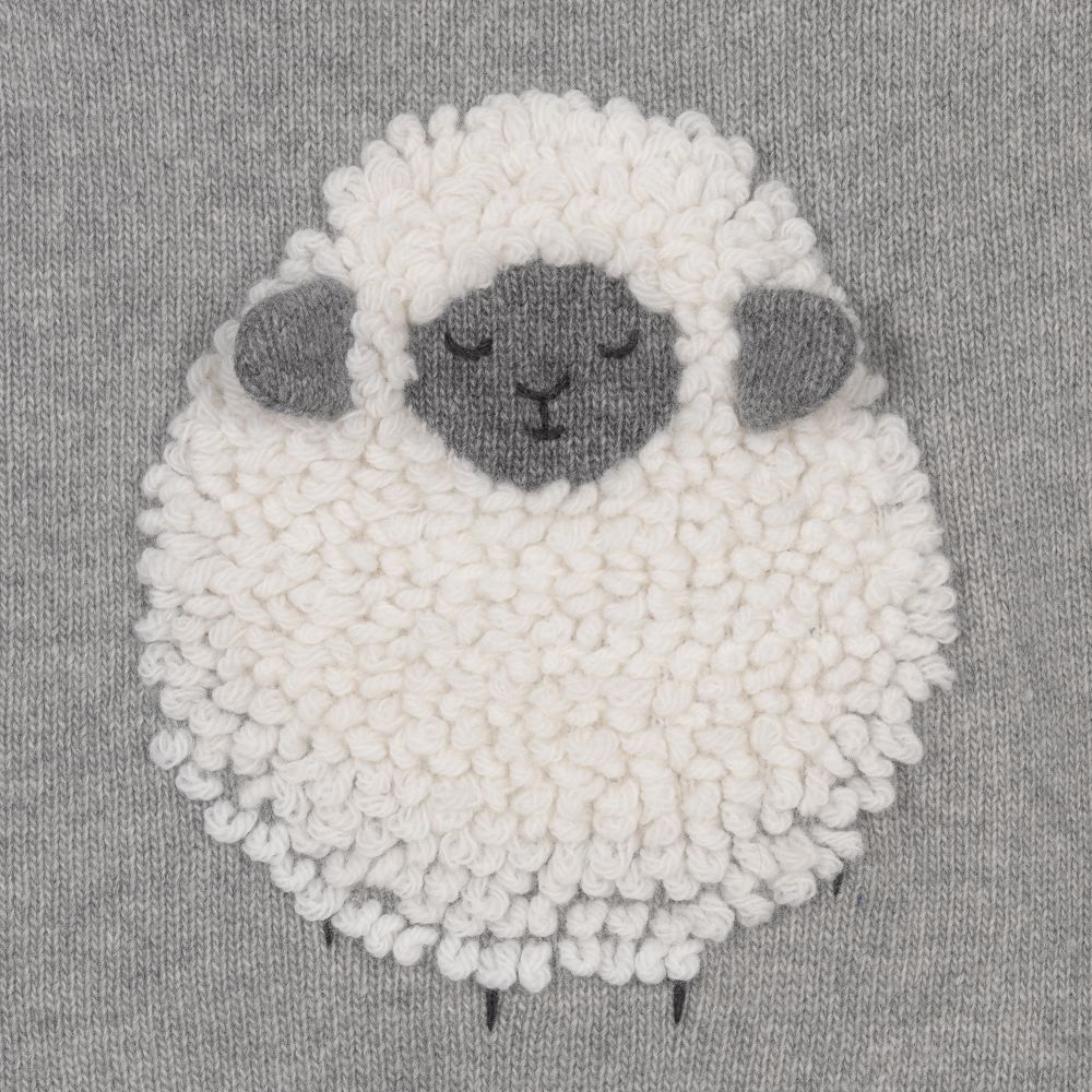 Il Gufo-Grey Knitted Wool Sweater | Childrensalon Outlet