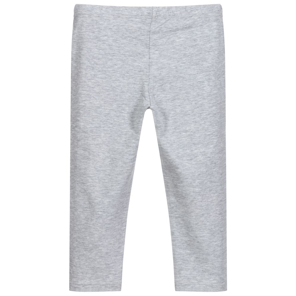 Il Gufo-Grey Marl Cotton Leggings | Childrensalon Outlet