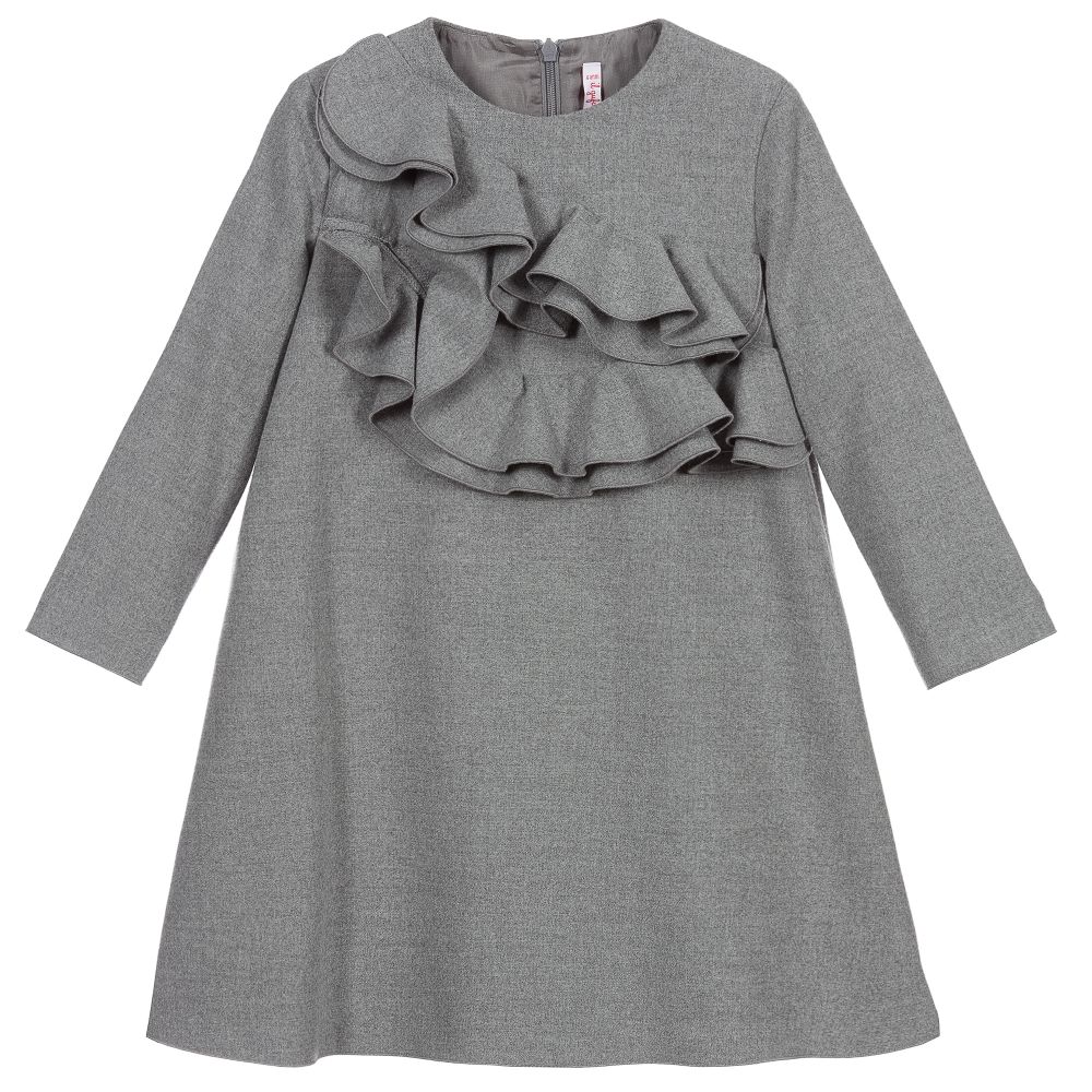 Il Gufo - Robe grise à volants | Childrensalon