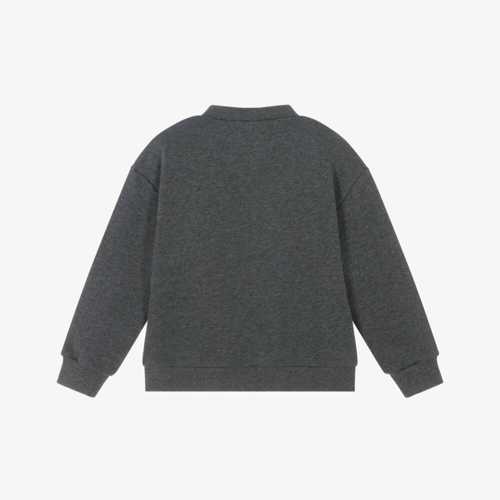 Il Gufo-Grey Santa Sweatshirt | Childrensalon Outlet