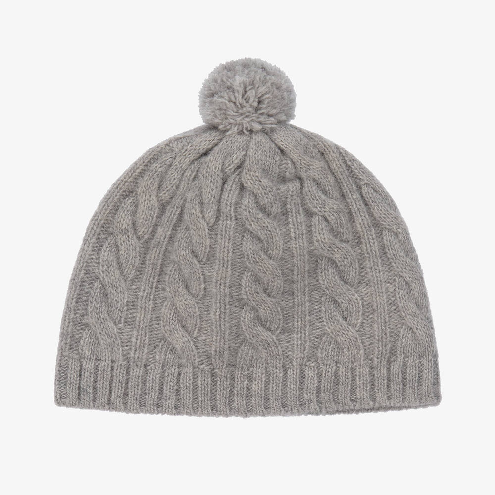 Il Gufo - Grey Wool Knit Baby Hat | Childrensalon