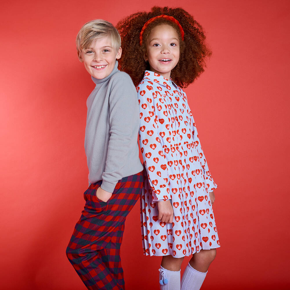 إيل غوفو-كنزة بياقة عالية صوف لون رمادي | Childrensalon Outlet