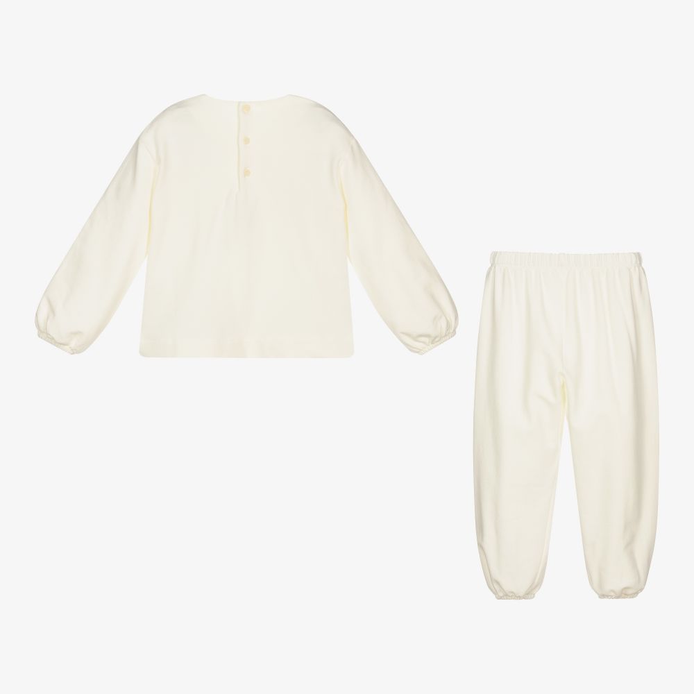 Il Gufo-Кремовый брючный комплект с кроликом | Childrensalon Outlet