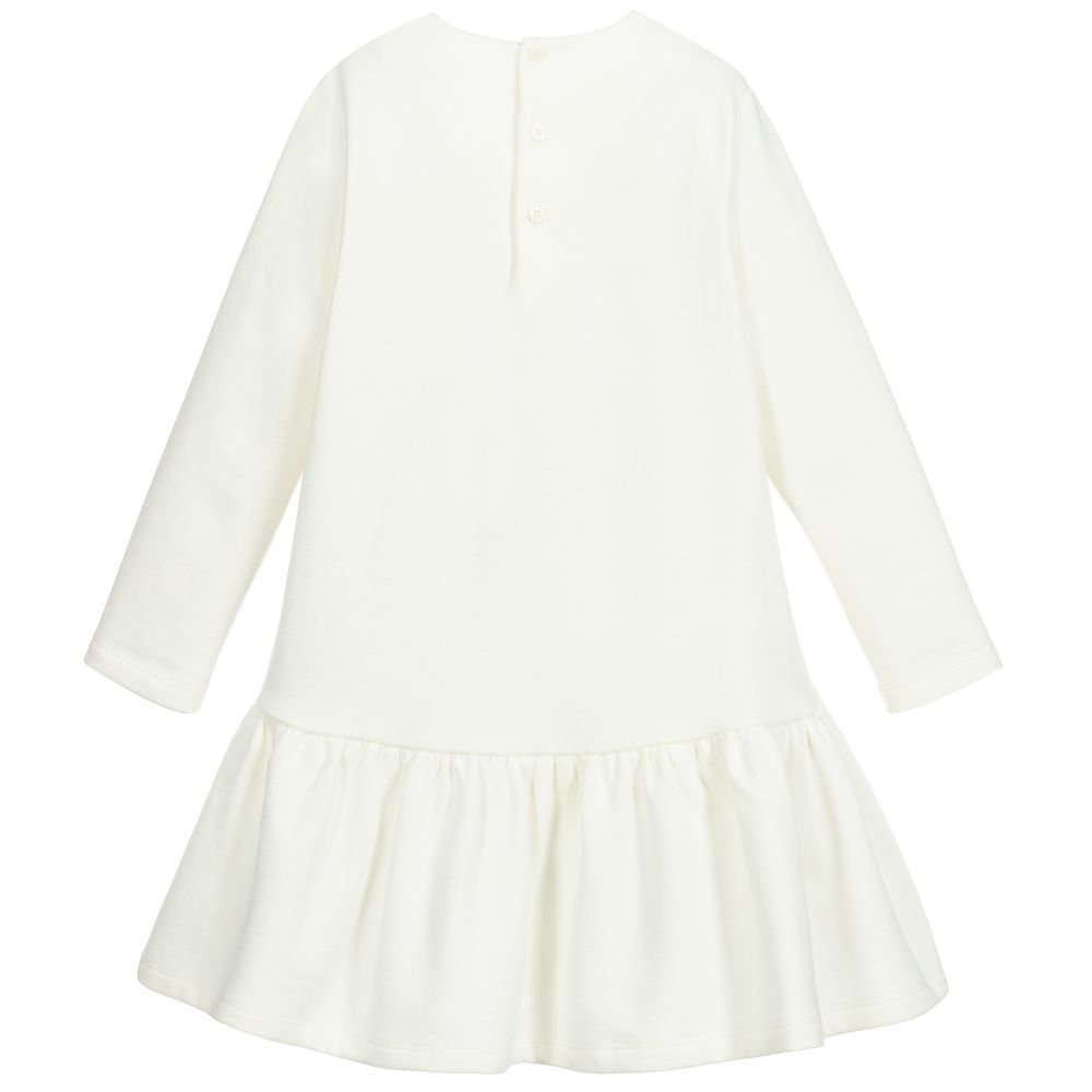 Il Gufo-Ivory Cotton Jersey Dress | Childrensalon Outlet