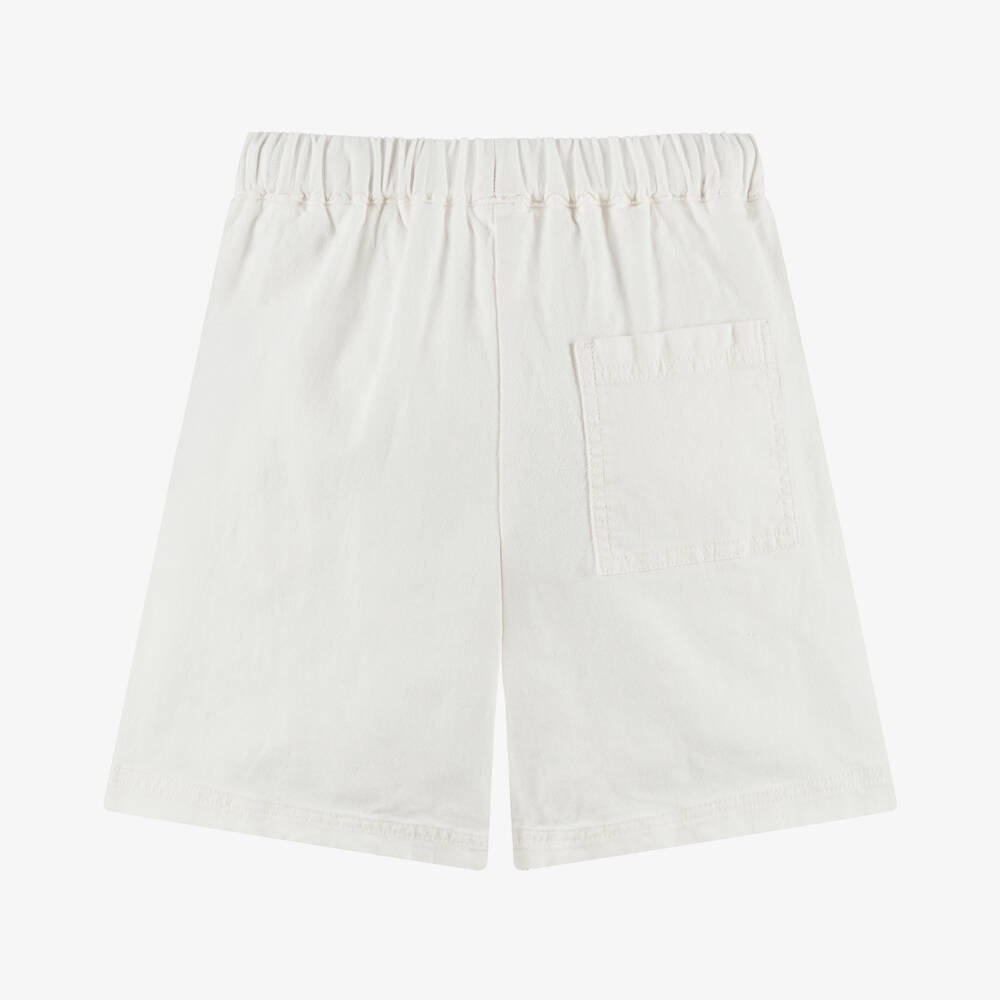 Il Gufo-Ivory Linen Blend Boys Shorts | Childrensalon Outlet