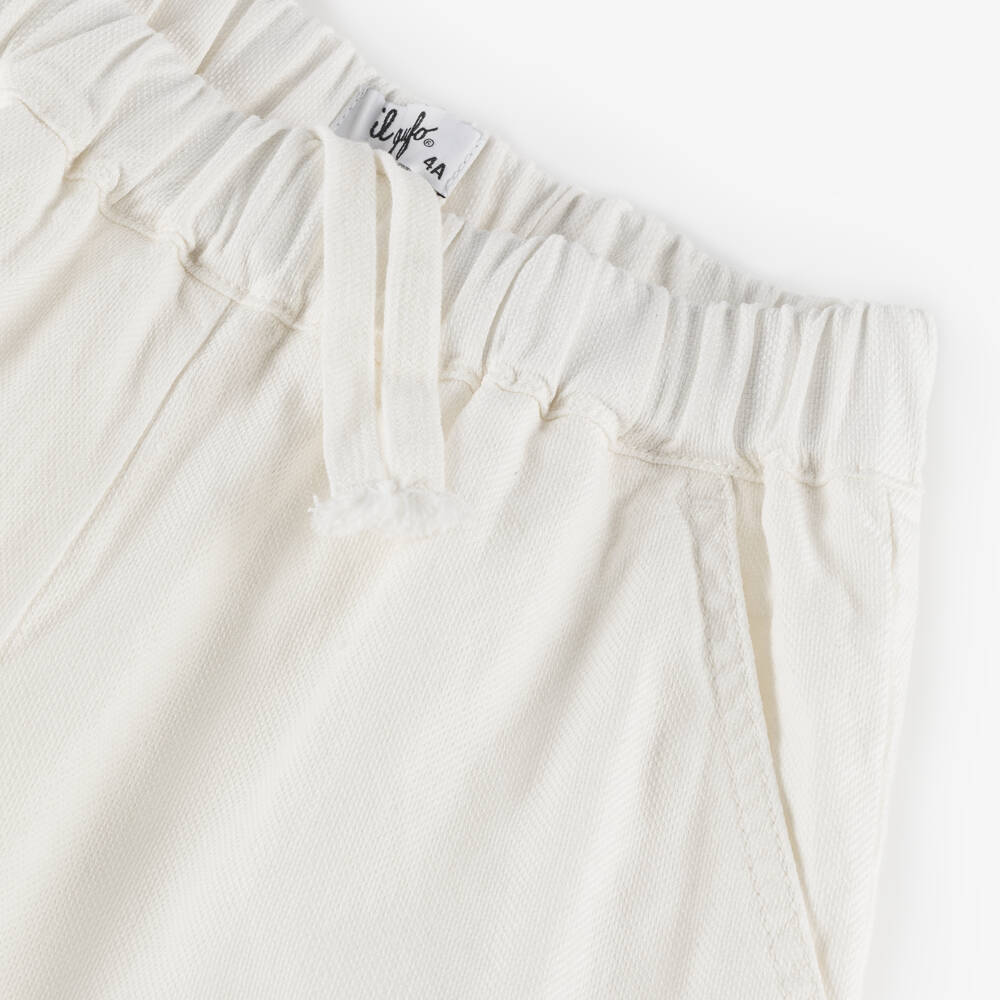 Il Gufo-Ivory Linen Blend Boys Shorts | Childrensalon Outlet