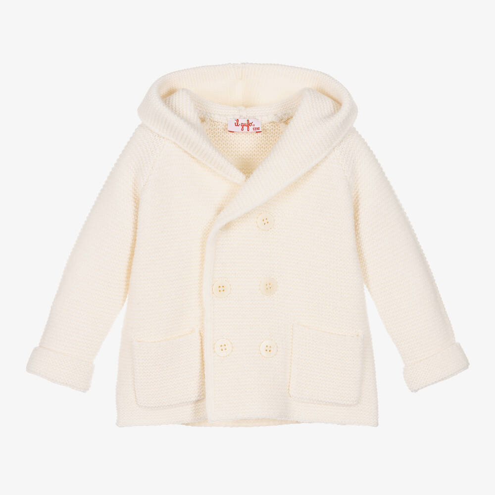 Il Gufo - Ivory Merino Wool Knit Cardigan | Childrensalon