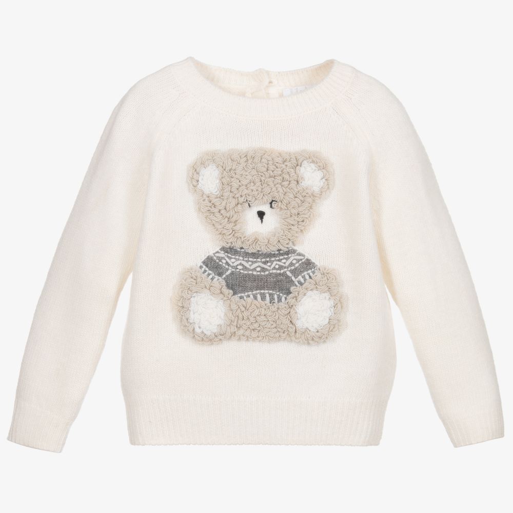 Il Gufo-Ivory Wool Knitted Sweater | Childrensalon Outlet