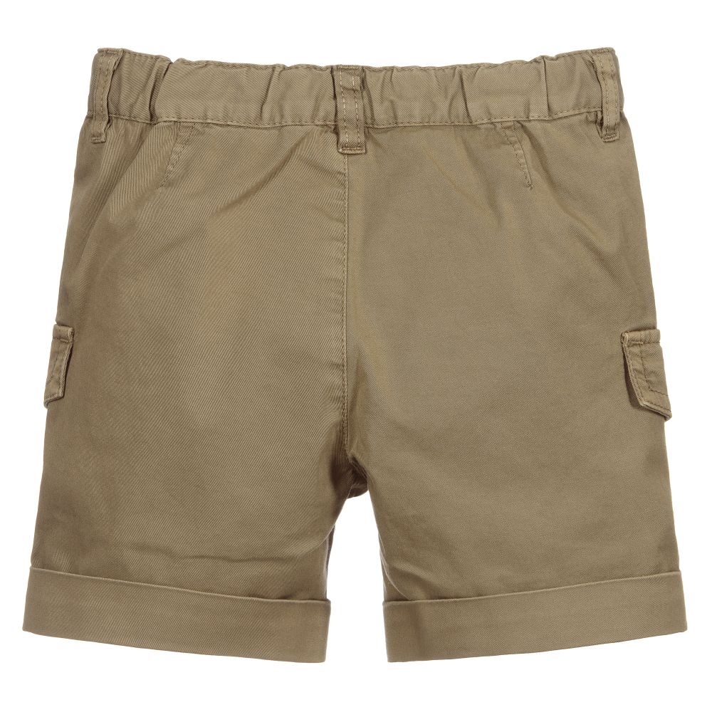 Il Gufo-شورت كارعو قطن ستريتش لون أحضر كاكي | Childrensalon Outlet