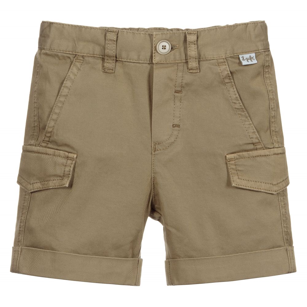 Il Gufo - Khaki Green Cargo Shorts | Childrensalon
