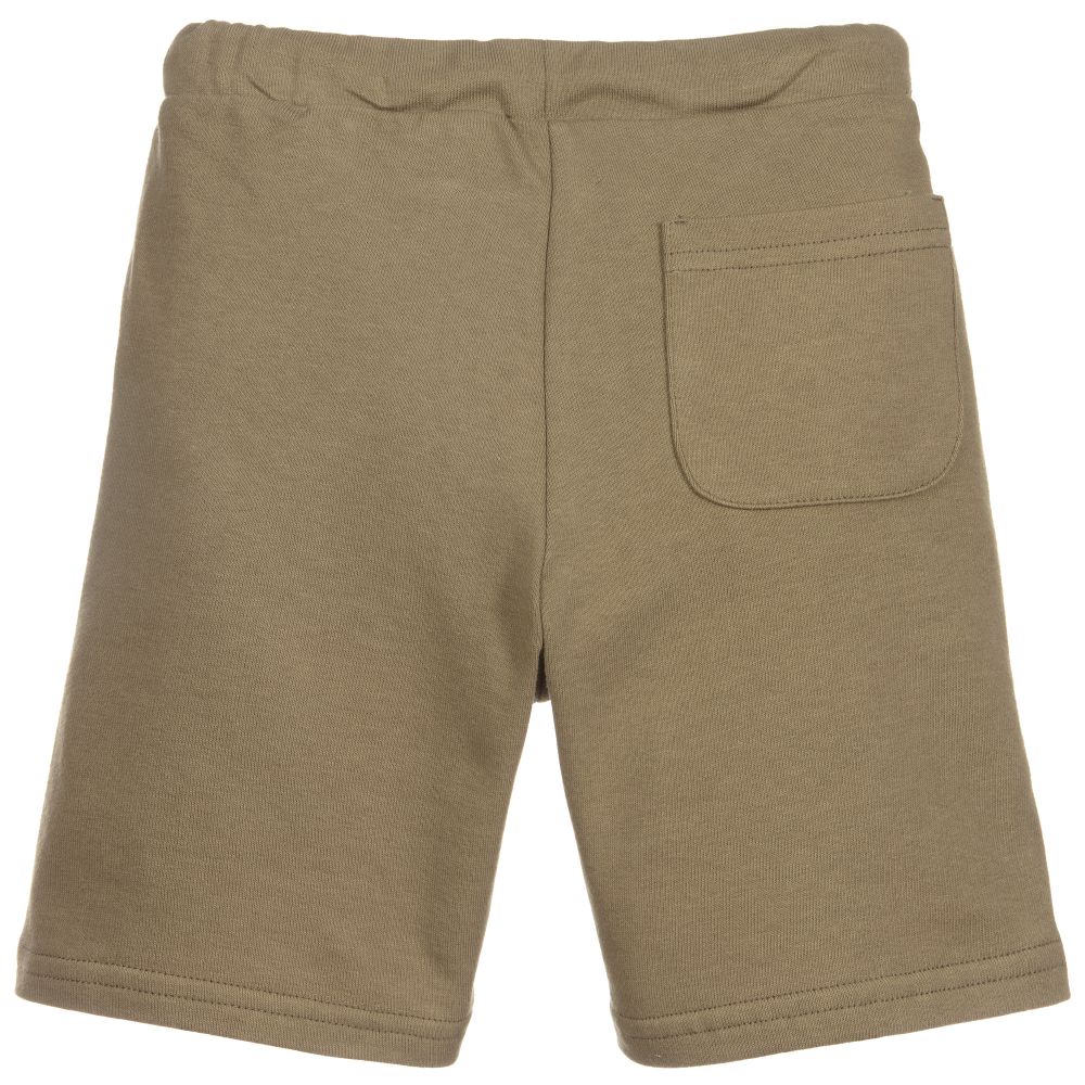 Il Gufo-Khaki Green Jersey Shorts | Childrensalon Outlet