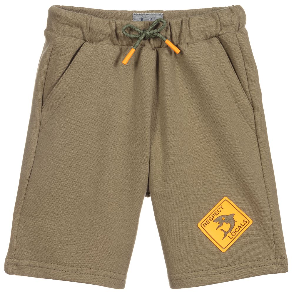 Il Gufo - Khaki Green Jersey Shorts | Childrensalon