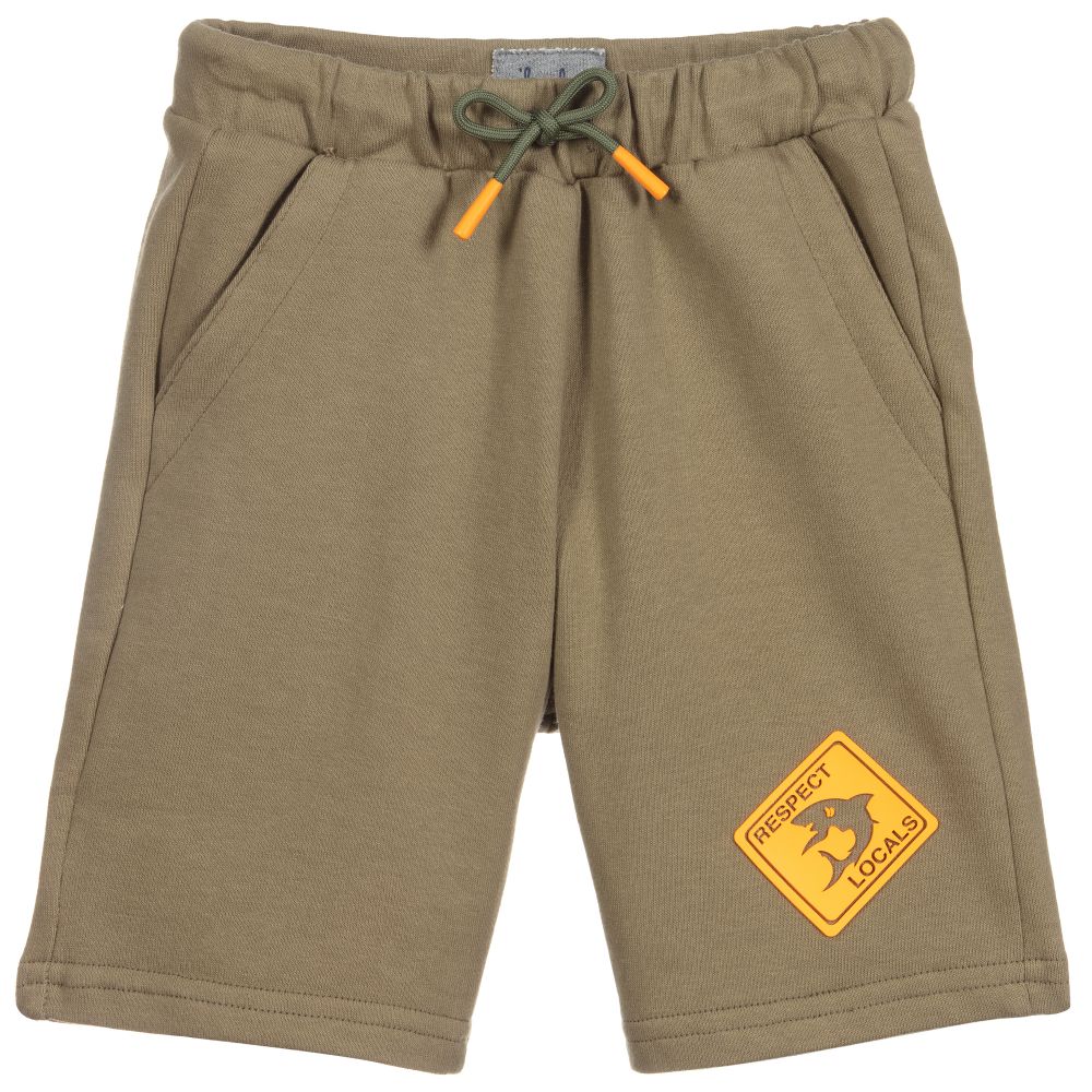 Il Gufo - Short vert kaki en jersey | Childrensalon