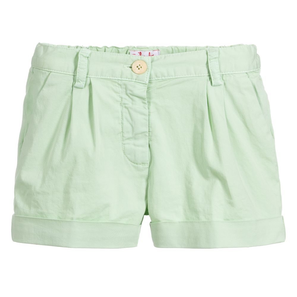 Il Gufo - Mint Green Cotton Shorts | Childrensalon
