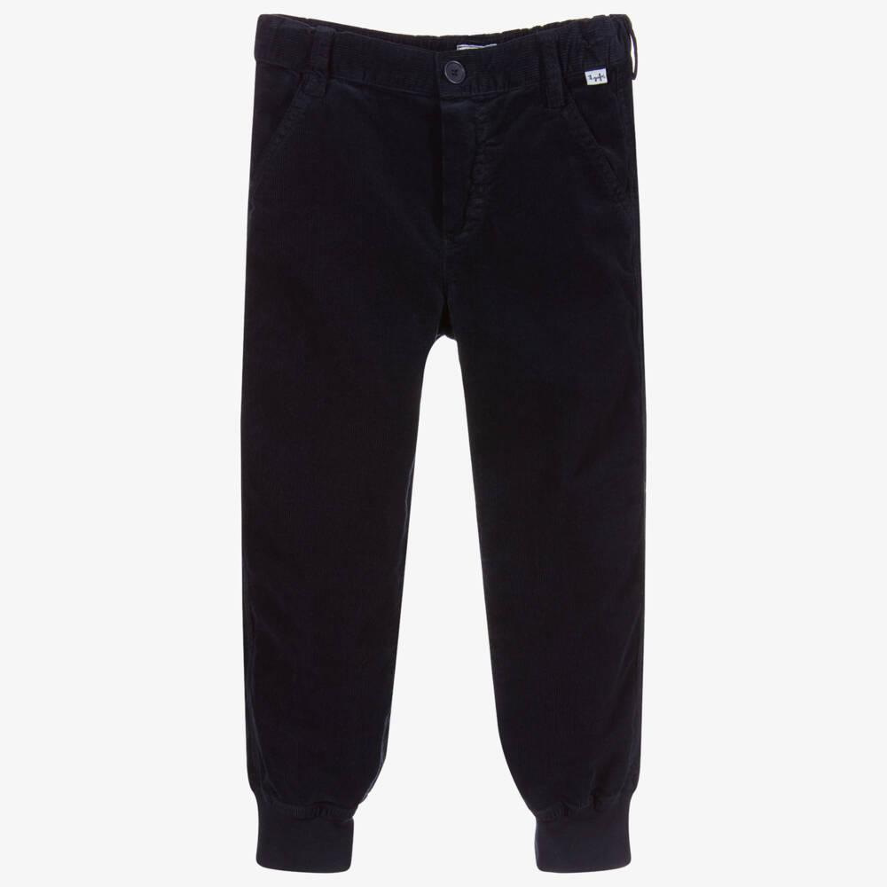 Il Gufo-Navy Blue Corduroy Trousers | Childrensalon Outlet