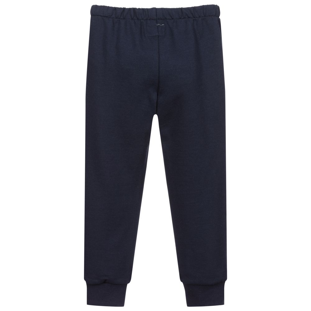Il Gufo-Navy Blue Cotton Joggers | Childrensalon Outlet