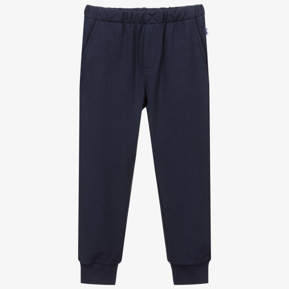 Il Gufo-جوغرز قطن جيرسي عضوي لون كحلي للأولاد | Childrensalon Outlet