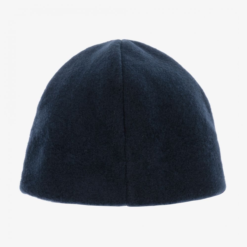 Il Gufo-قبعة بيني فليس مزينة بوردة لون كحلي للبنات | Childrensalon Outlet