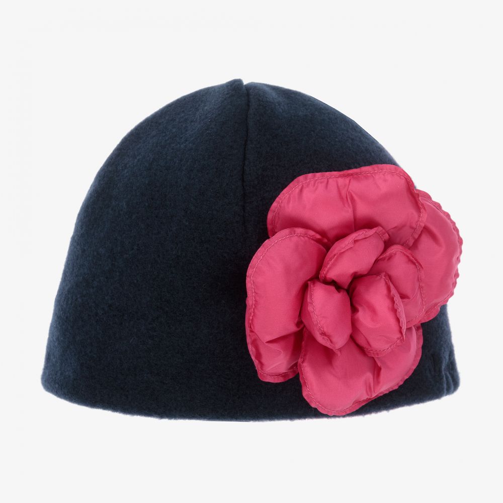 Il Gufo-Navy Blue Fleece Beanie | Childrensalon Outlet