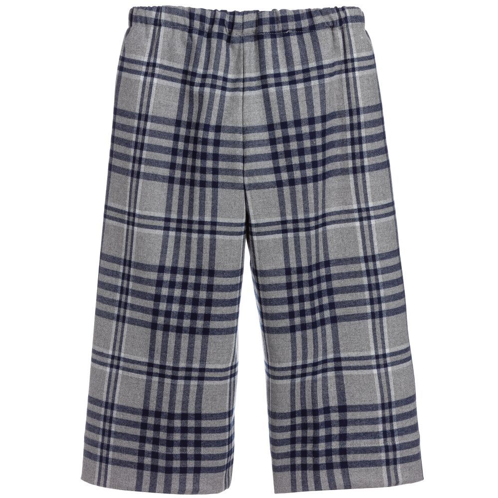 Il Gufo-Navy Blue & Grey Culottes | Childrensalon Outlet