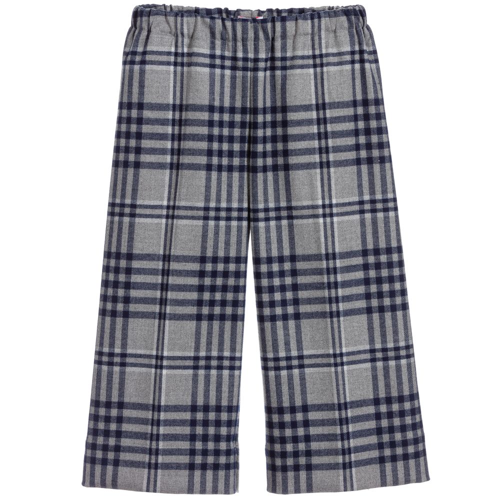 Il Gufo - Navy Blue & Grey Culottes | Childrensalon