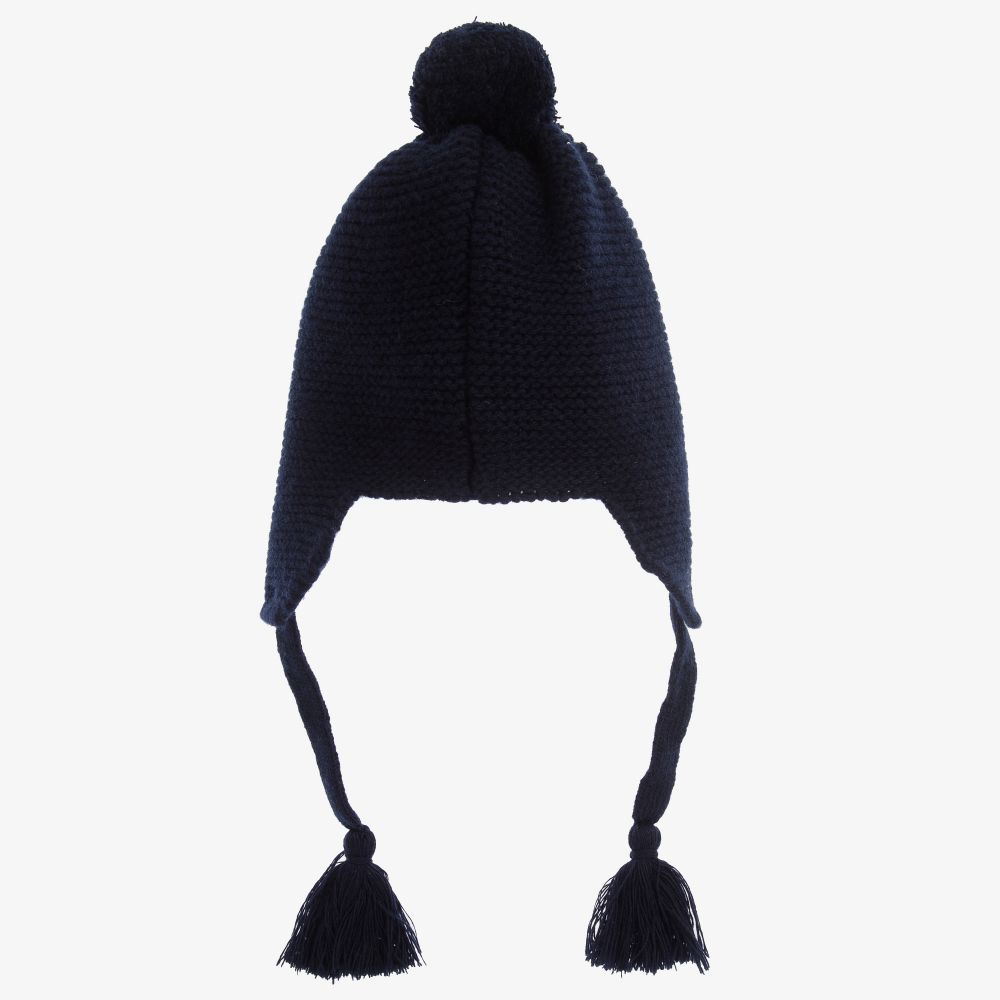 Il Gufo-Синяя вязаная шерстяная шапка | Childrensalon Outlet