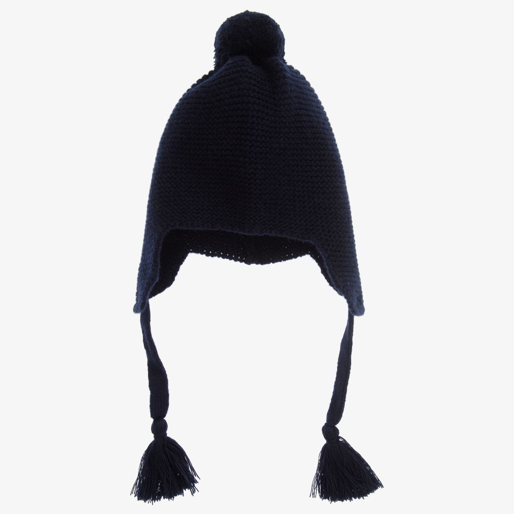 Il Gufo - Navy Blue Knitted Wool Hat | Childrensalon