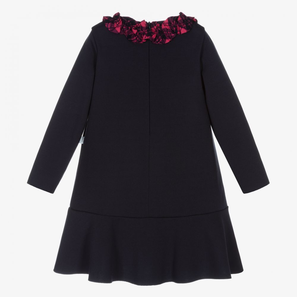 Il Gufo-Темно-синее трикотажное платье | Childrensalon Outlet