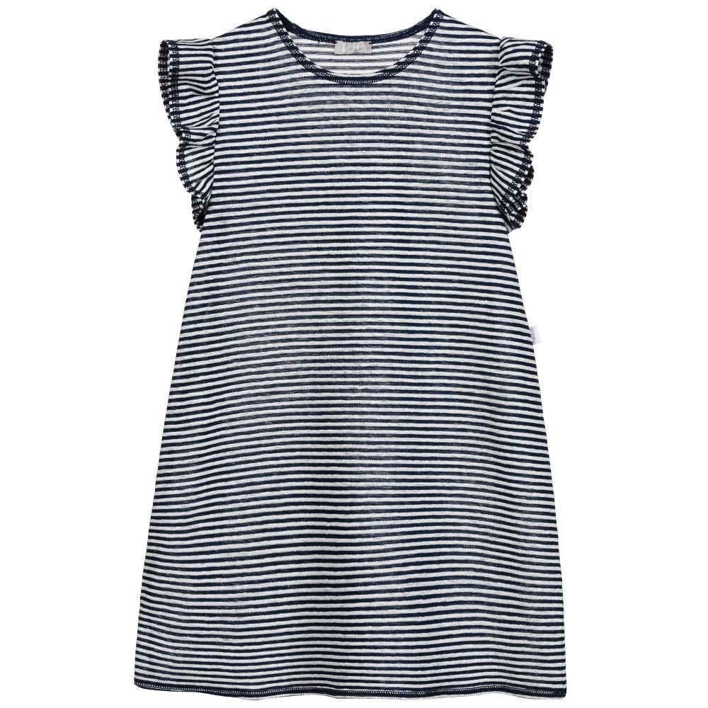 Il Gufo - Navy Blue Striped Dress | Childrensalon
