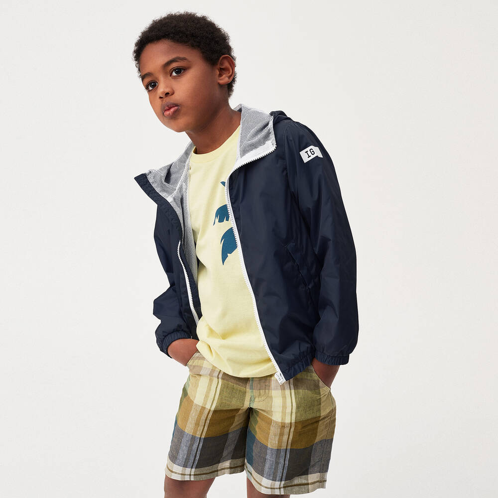 Il Gufo-Navy Blue Windbreaker Jacket | Childrensalon Outlet