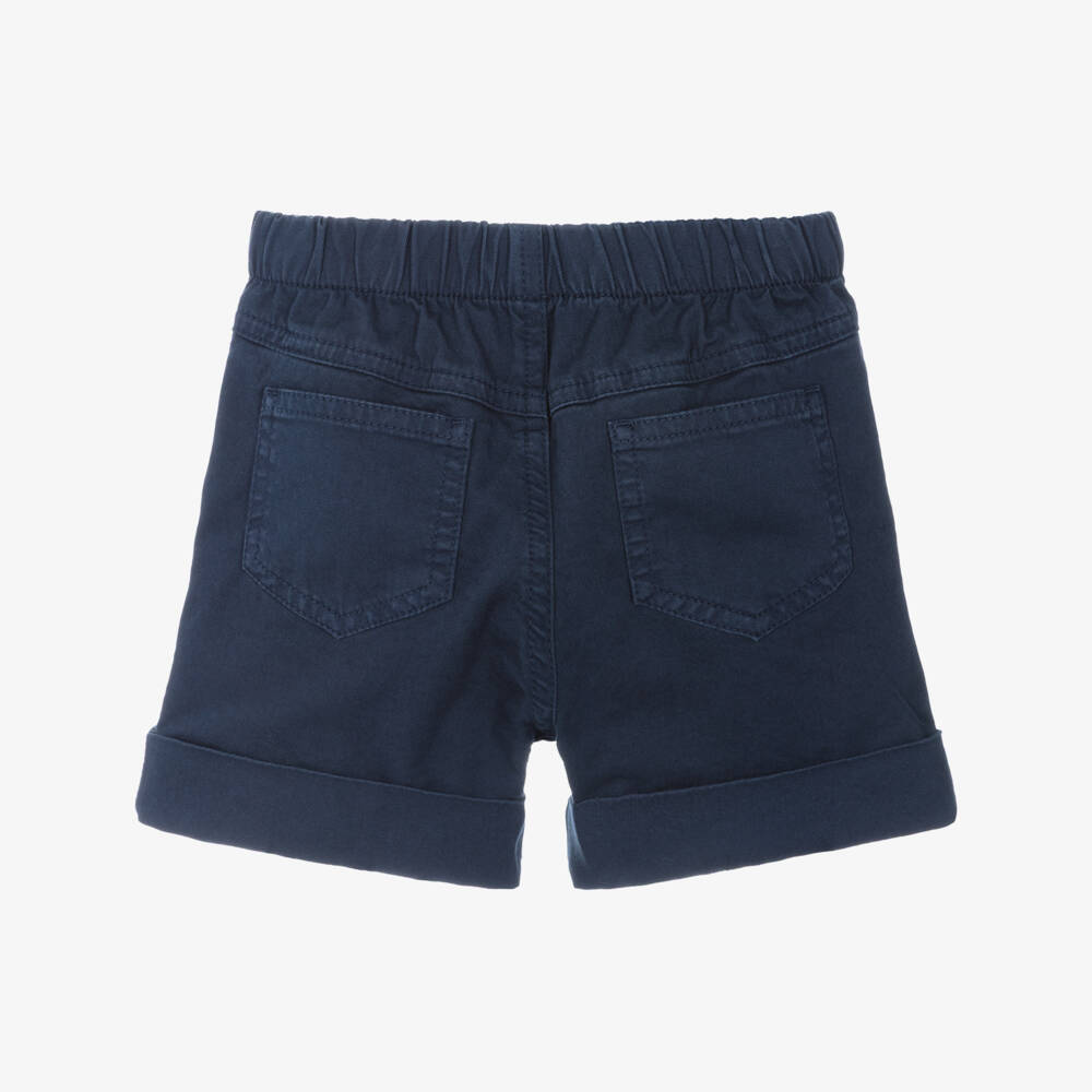 Il Gufo-Navy Cotton Twill Boys Shorts | Childrensalon Outlet
