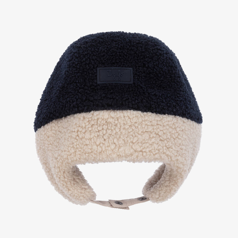 Il Gufo-Navy Cozy Fleece Boys Cap | Childrensalon Outlet