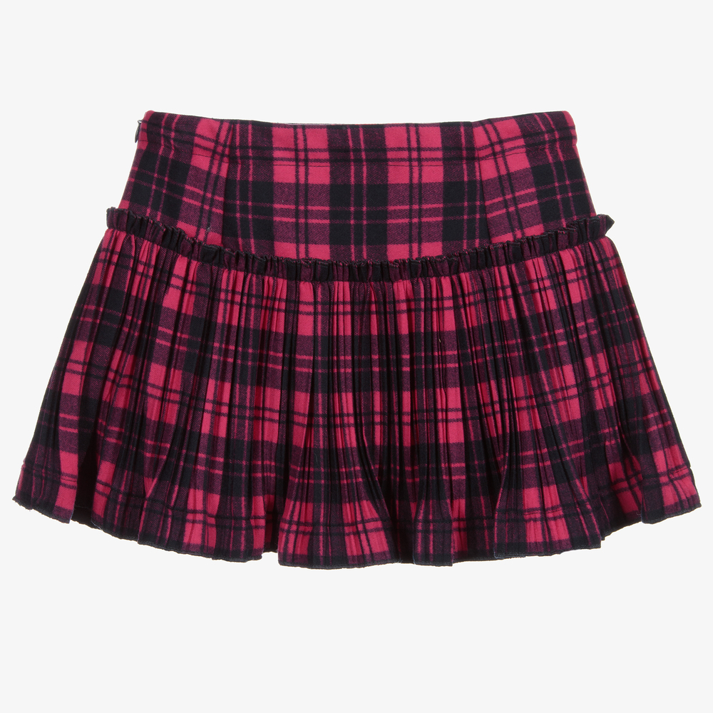 Pink plaid tartan skirt cheap