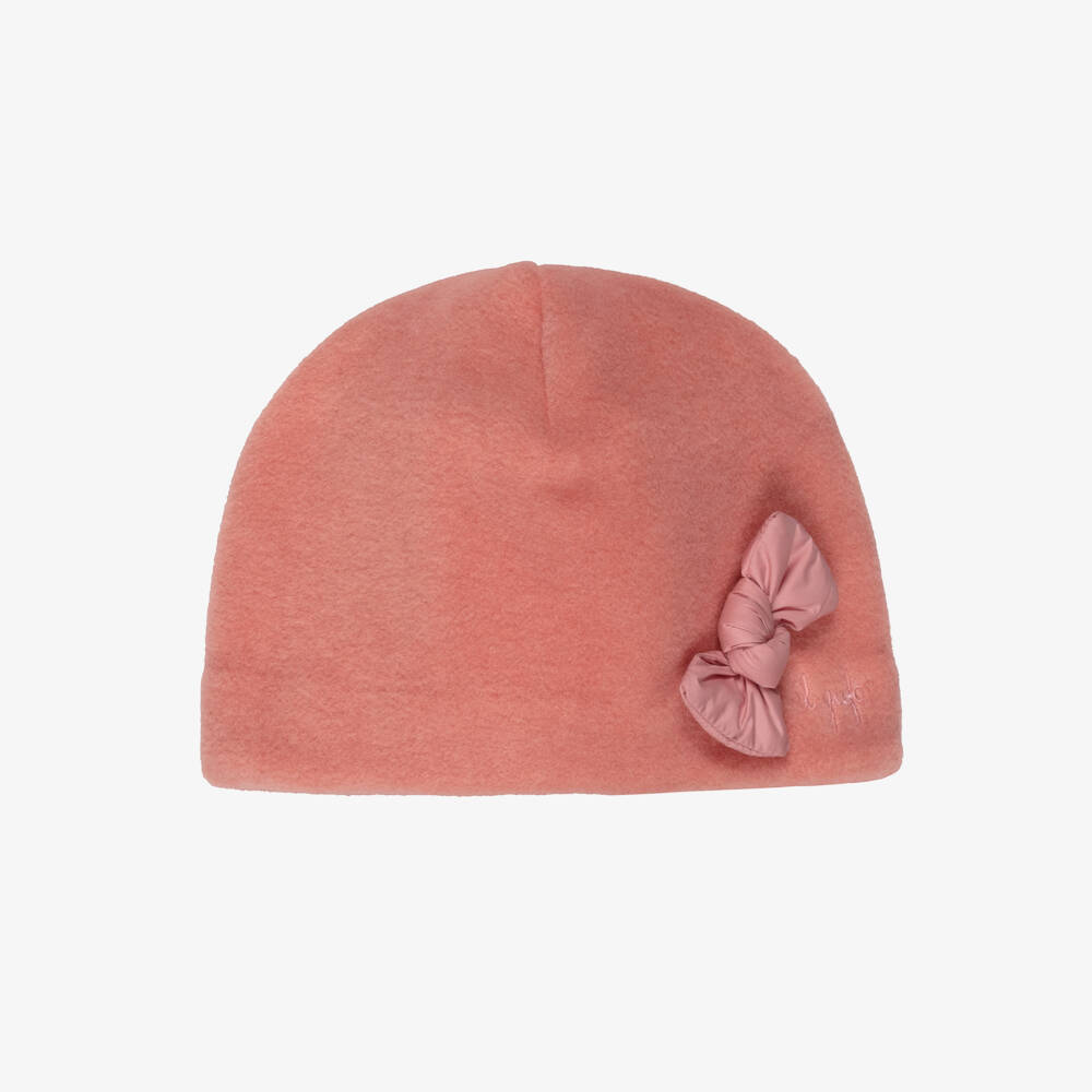 Il Gufo-Pink Bow Beanie | Childrensalon Outlet