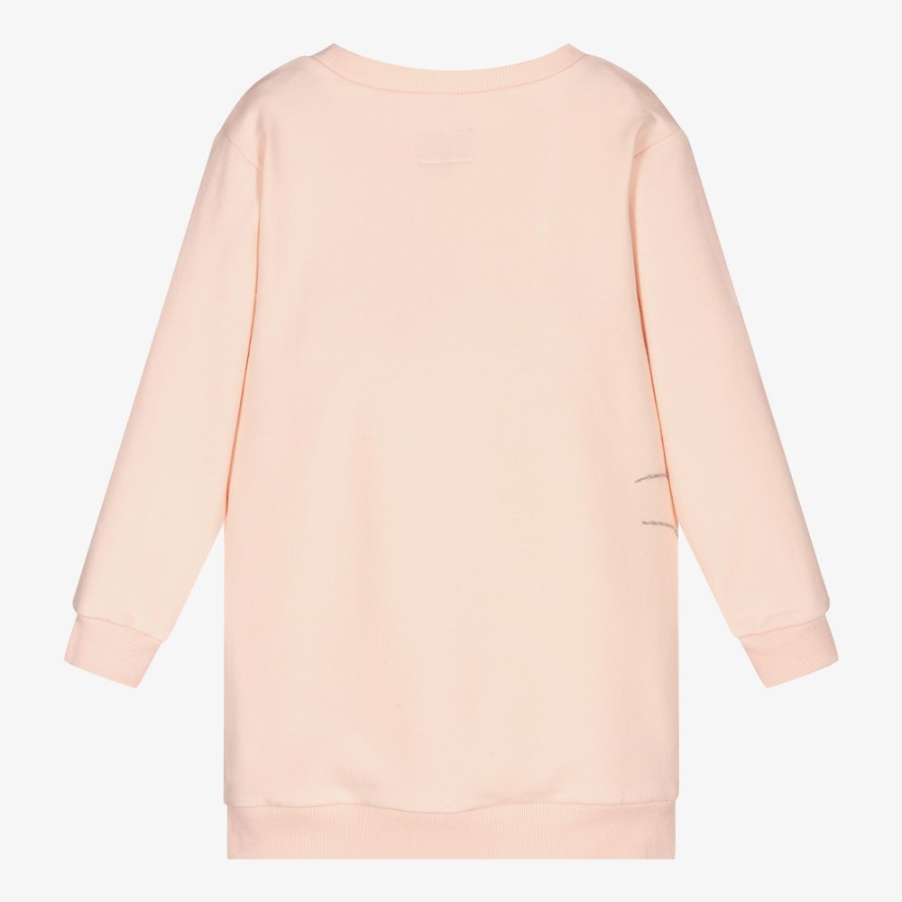 Pink sweatshirt dress sales