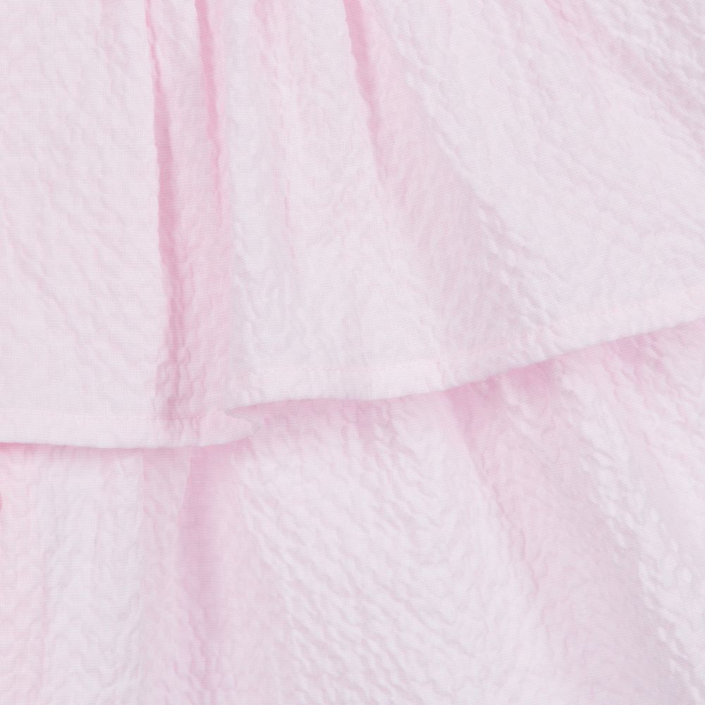 Il Gufo-Pink Cotton Tiered Blouse | Childrensalon Outlet