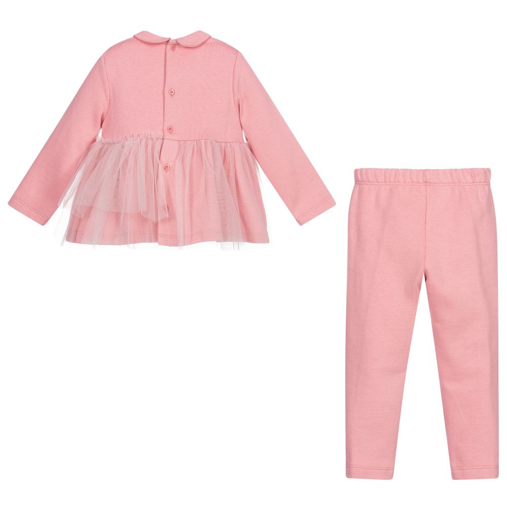 Il Gufo-Розовый брючный комплект из хлопка | Childrensalon Outlet