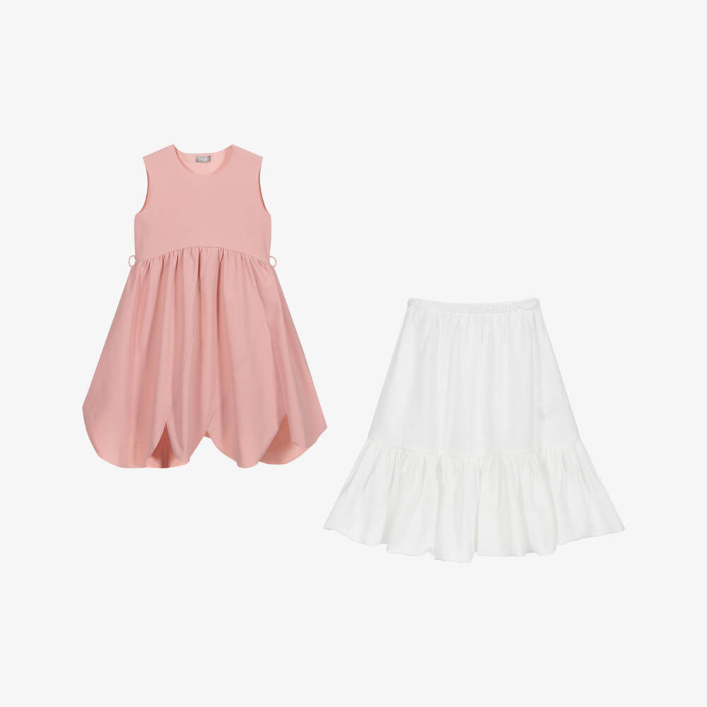 Il Gufo-Pink Dress & Slip Set | Childrensalon Outlet