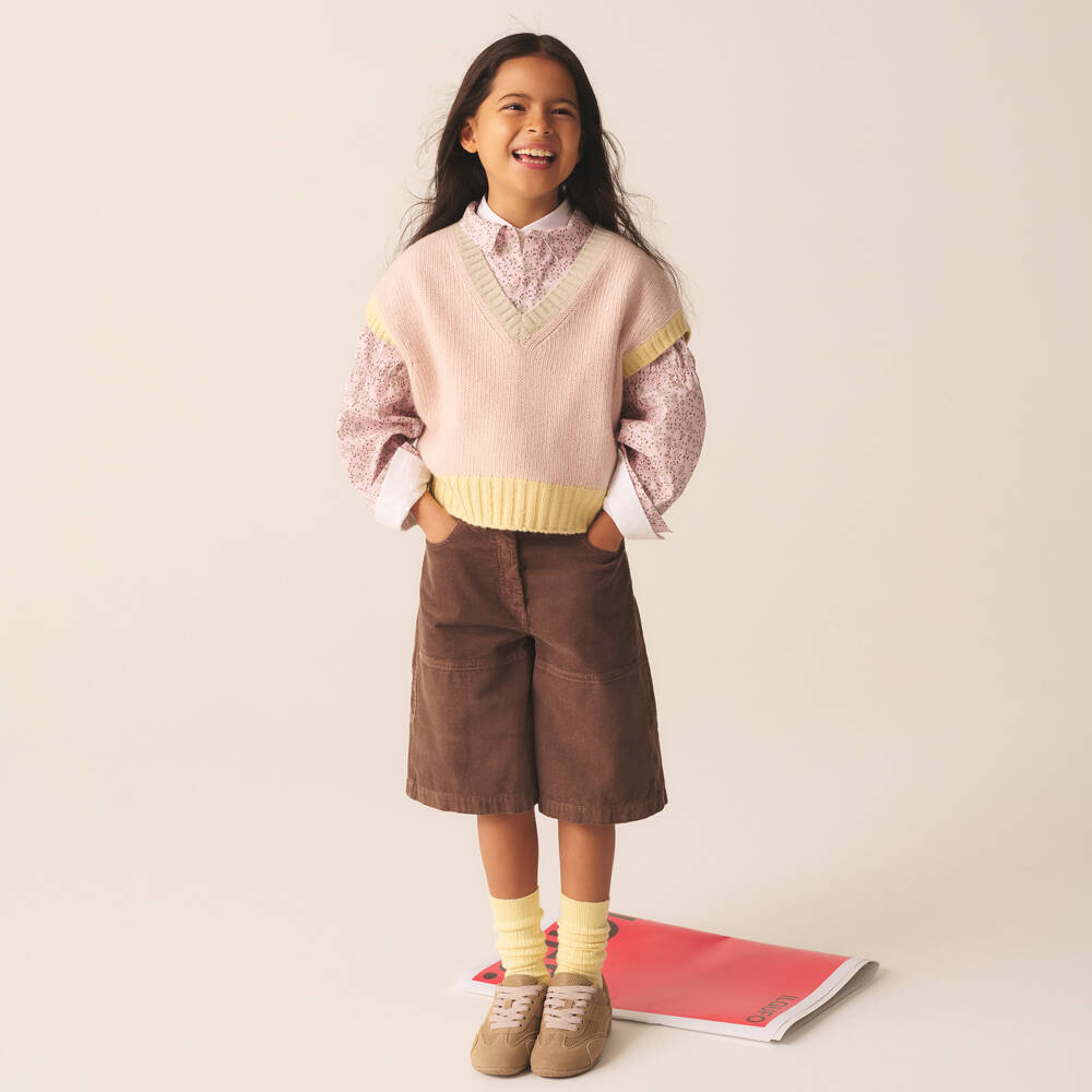 Il Gufo-Pink Floral Print Blouse | Childrensalon Outlet