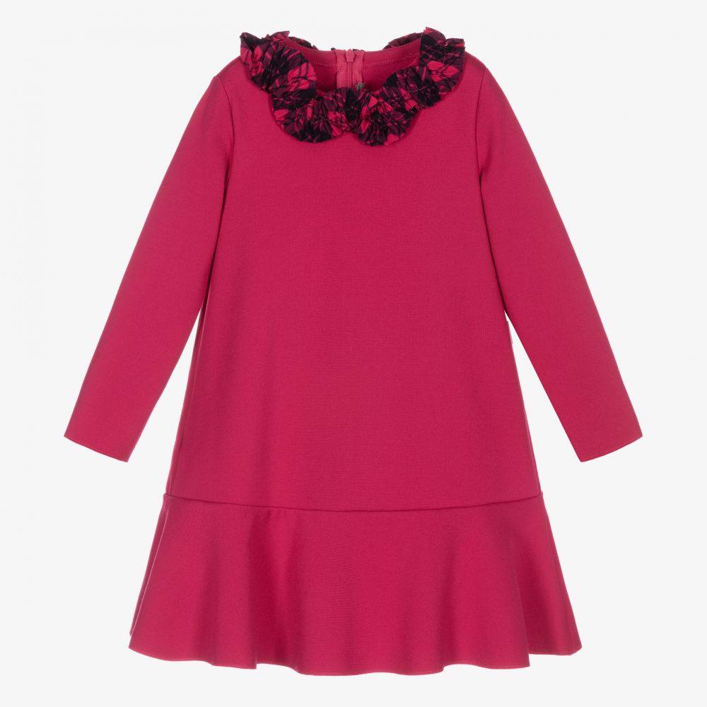 Il Gufo - Розовое платье из джерси «миланский ластик» | Childrensalon