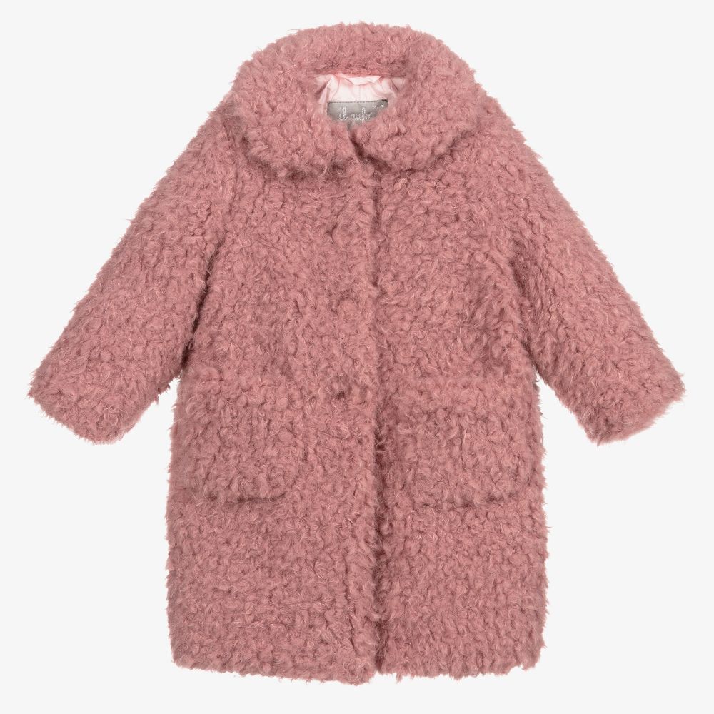 Il Gufo - Rosa Mantel aus Teddy-Fleece | Childrensalon