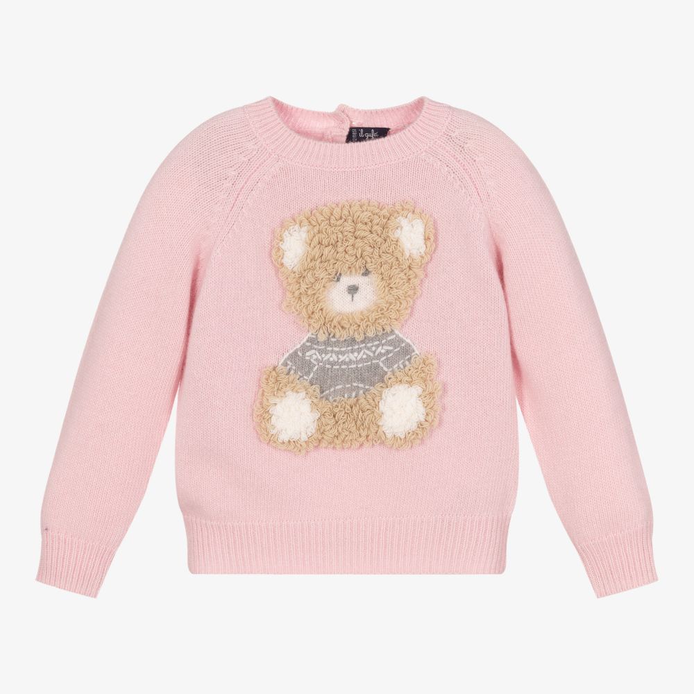 Il Gufo - Розовый шерстяной вязаный свитер | Childrensalon