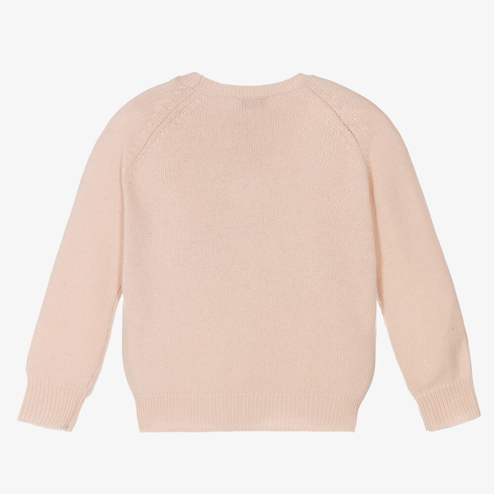 Il Gufo Pink Wool Teddy Sweater Childrensalon Outlet