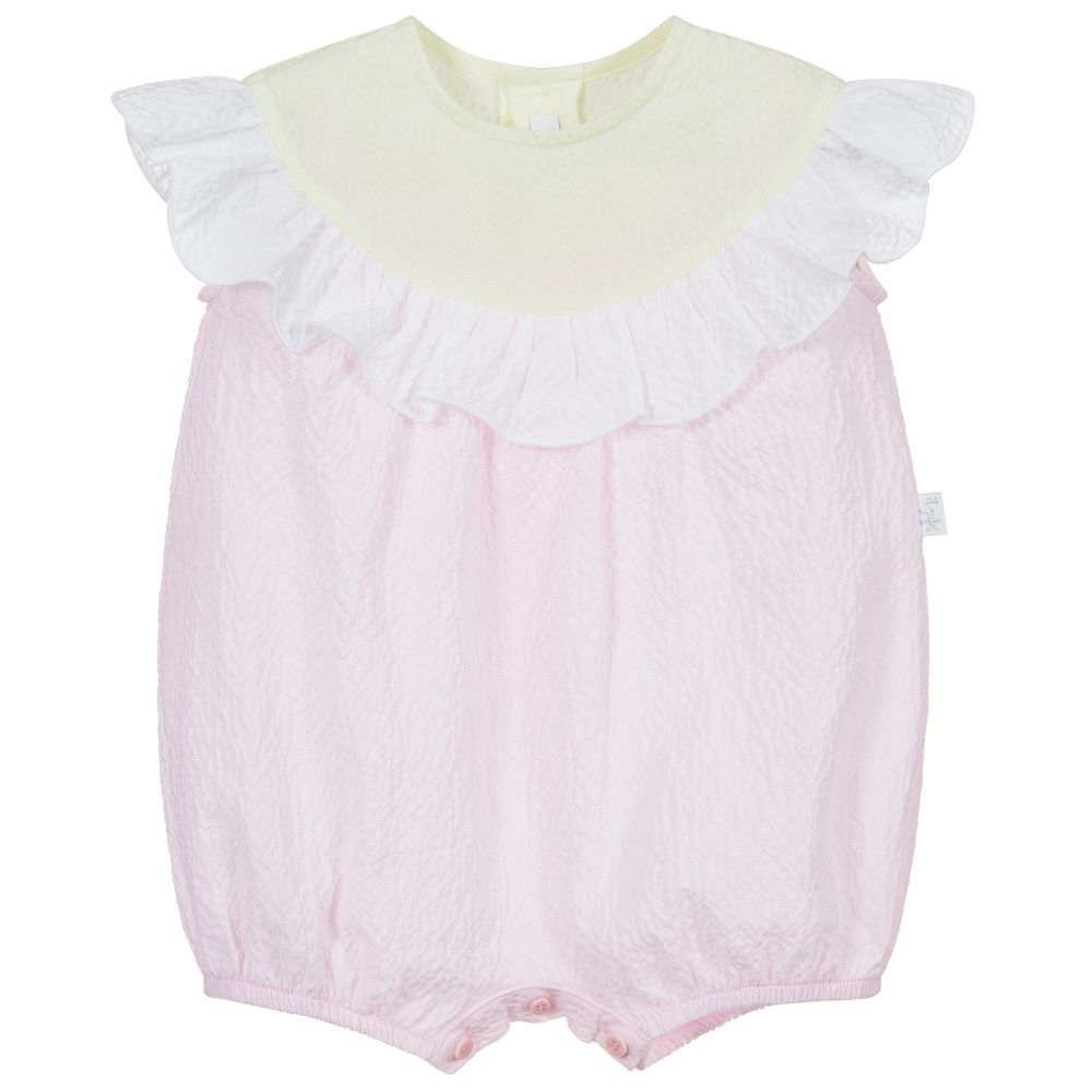 Il Gufo - Pink & Yellow Cotton Shortie | Childrensalon