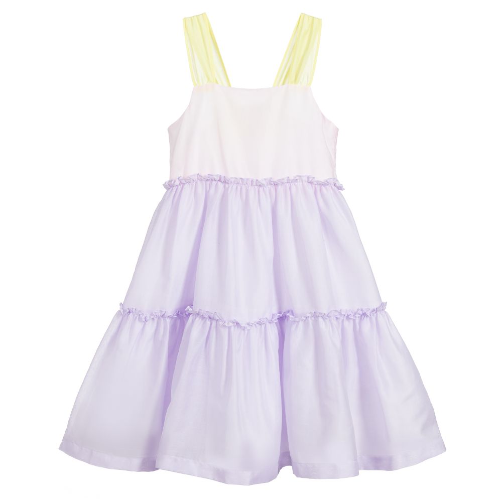 Il Gufo - Purple & Pink Cotton Dress | Childrensalon