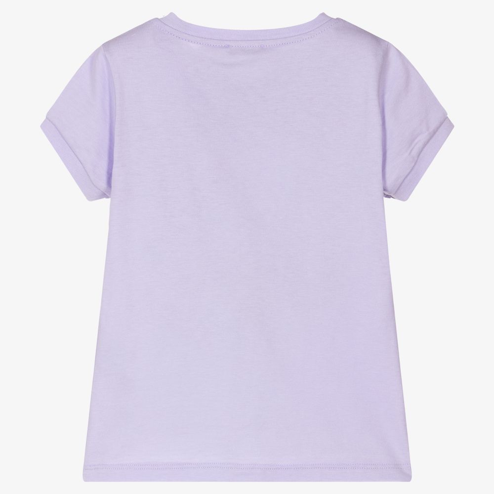 Il Gufo-Фиолетовая хлопковая футболка с тюльпаном | Childrensalon Outlet