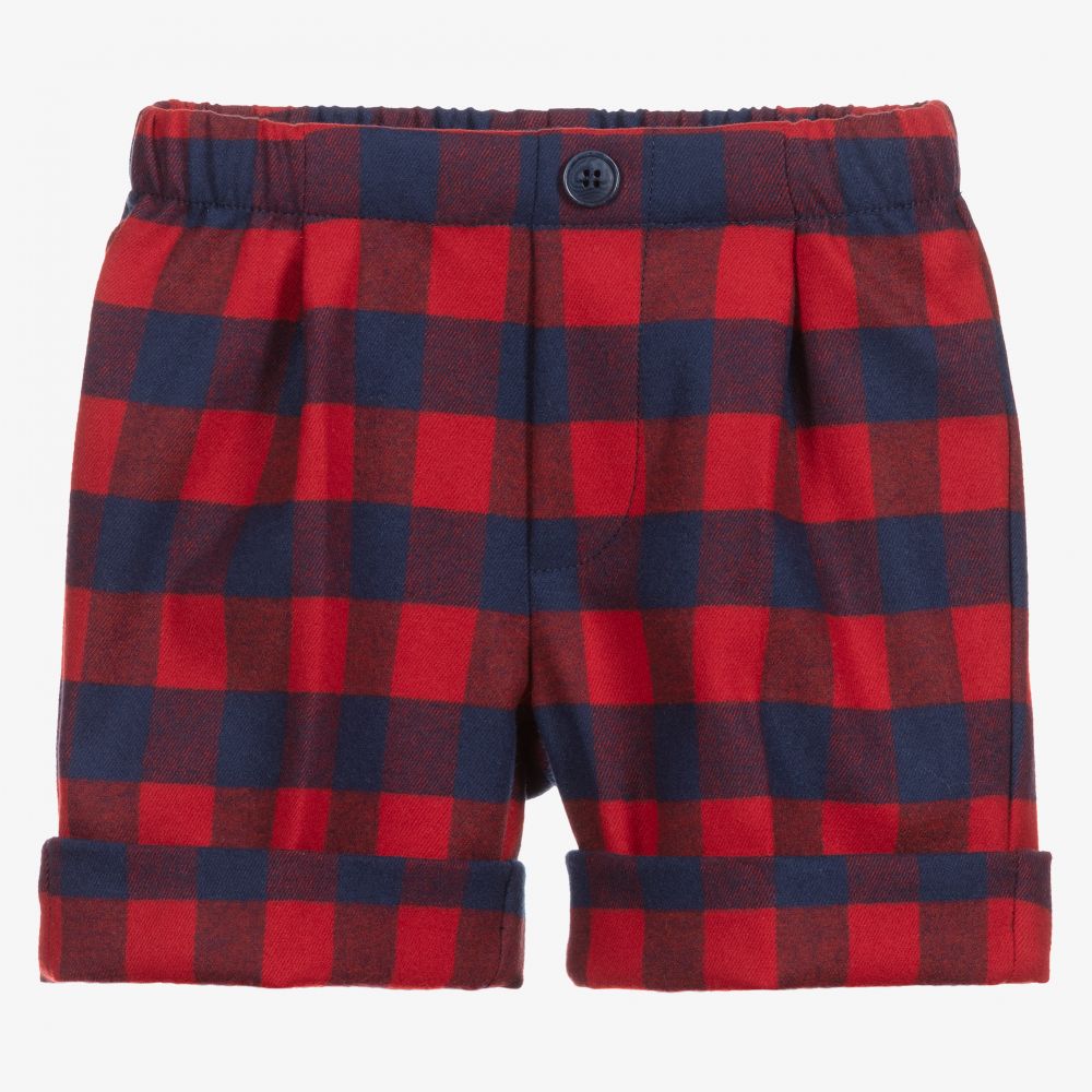 Il Gufo-Шорты в красно-синюю клетку | Childrensalon Outlet