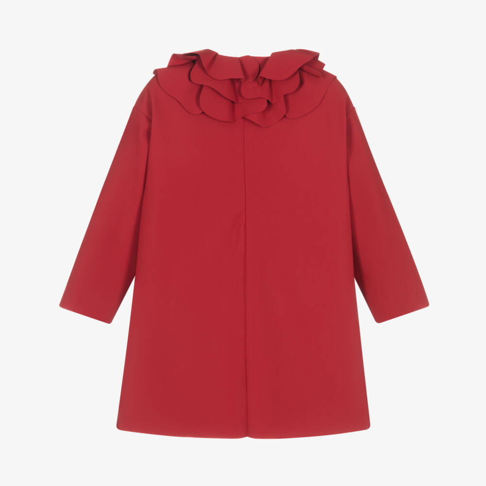 Il Gufo-Red Ruffle Collar Dress | Childrensalon Outlet