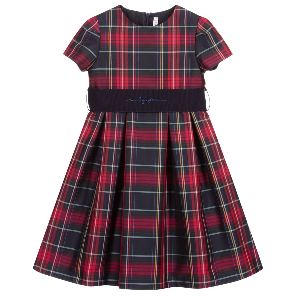 Il Gufo - Красное платье в шотландскую клетку  | Childrensalon